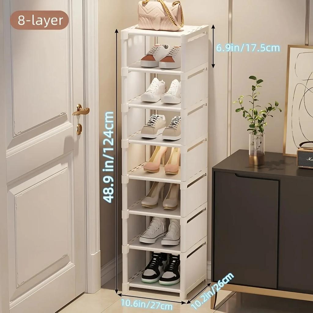 Metallrahmen Schuhregal Mehrstöckige Stoffböden Platzsparend für Sneaker Sandalen Eingangsbereich Einfache Montage Feiertags-Aufbewahrungsregal