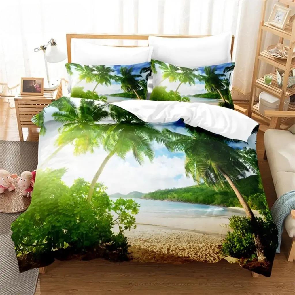 3D Print Seaside Beach Bedding CollectionDuvet Cover Comforter Bed Collection Quilt Cover PillowcaseKing Queen Twin Size Boys Girls Adultse