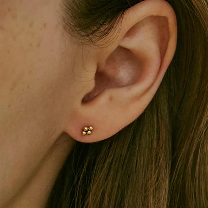 14K Bubble Flower Piercing