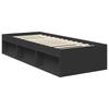 Bed Frame Black 75 X 190 Cm Solid Pine Wood