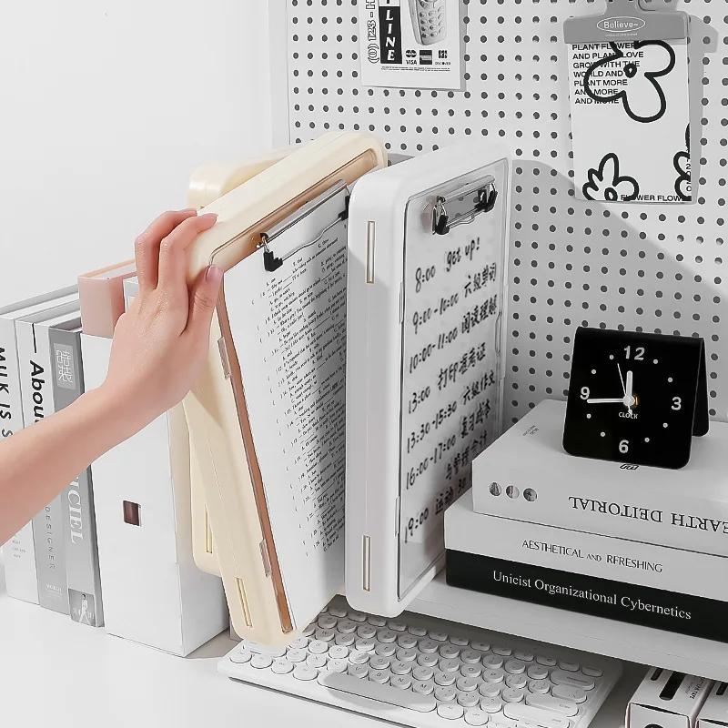 A4 Multi-Layer File Organizer - Test Paper Storage Box & Waterproof Folder, Desk Document Box for Students Office Portfolio