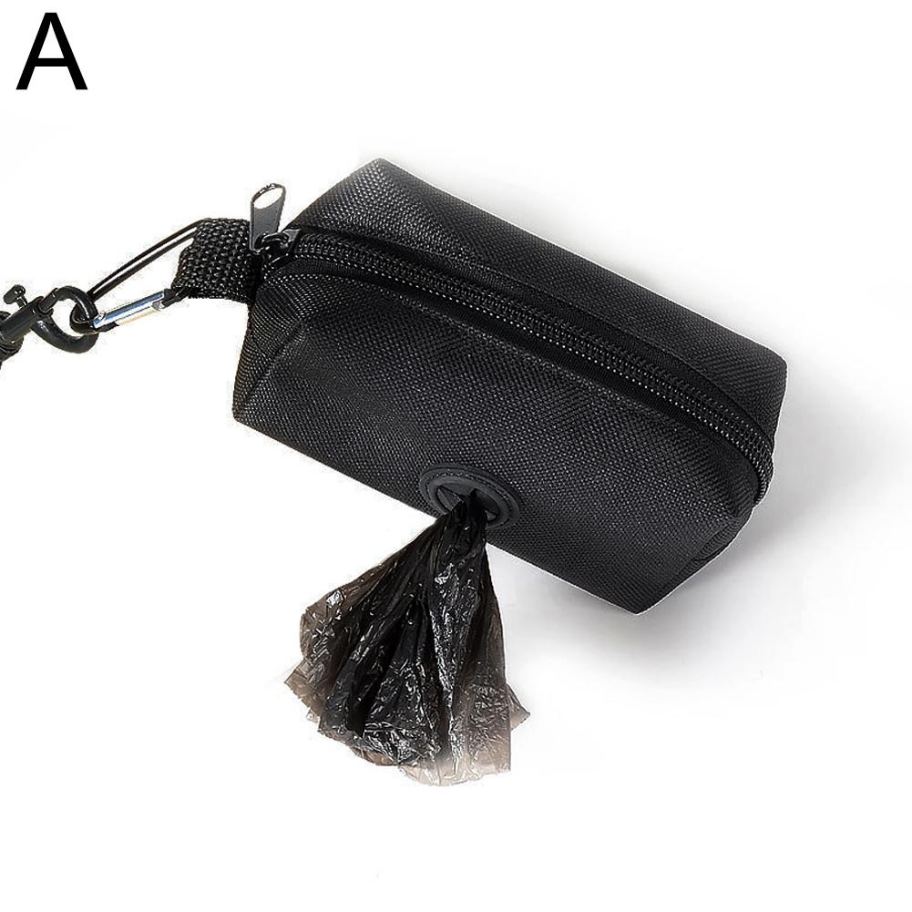 Canvas Dog Poop Bag Holder Outdoor Pet Waste Bag Dispenser with Carabiner Clip Animal Waste Collection Pouch