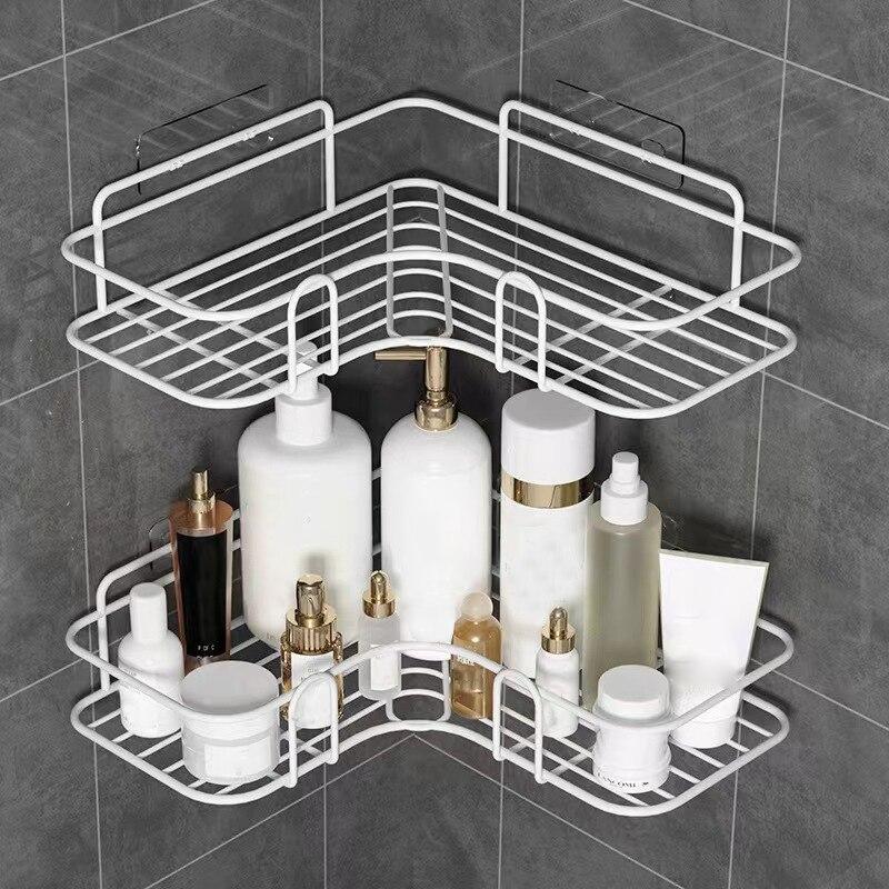 Stainless Steel Triangle Rack For Kitchen Bathroom Storage Rack Thickened Love Corner Rack Storage Rack Durable