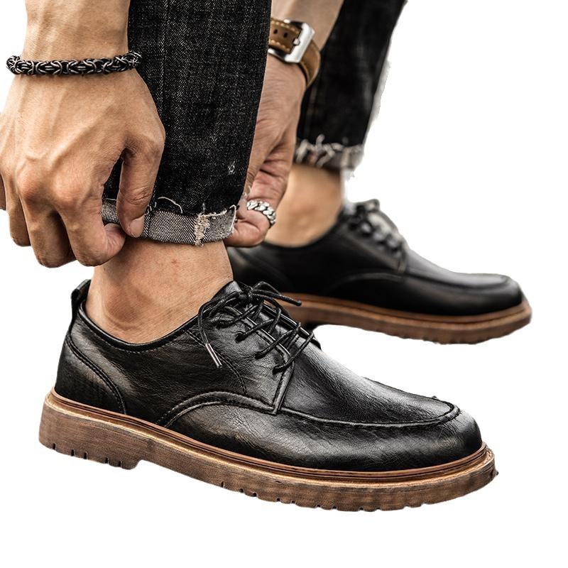 2024 Men's Summer Plus Velvet Height-Increasing Casual Leather Shoes for Work and Business