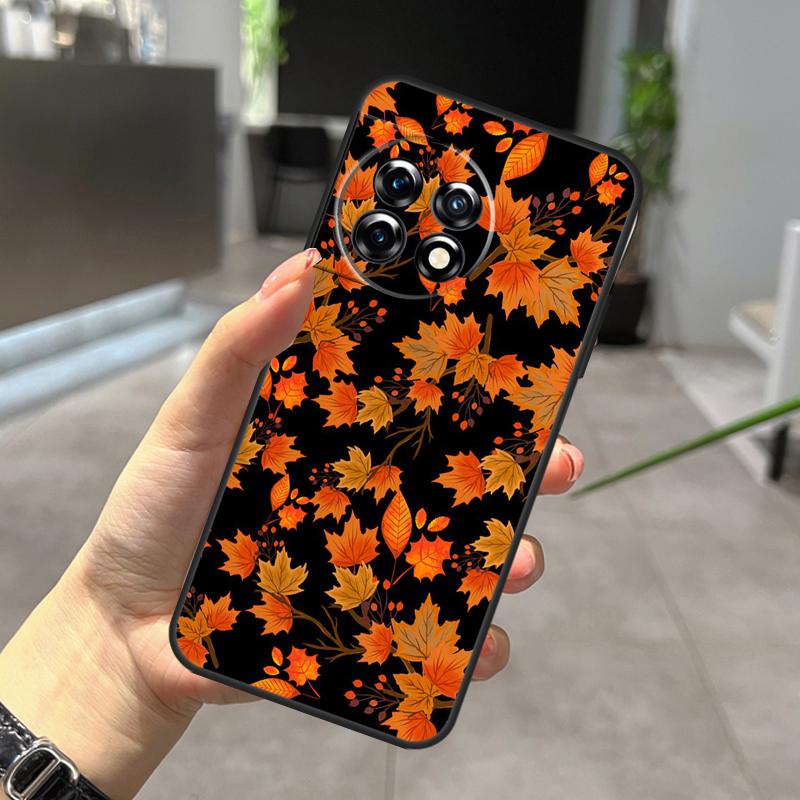 Autumn Leaves Fall Pumpkin Case For OnePlus Nord CE 5 2 3 4 Lite N20 N30 OnePlus 15 13 12 R 11 10 9 Pro 8T 10T 10R Cover