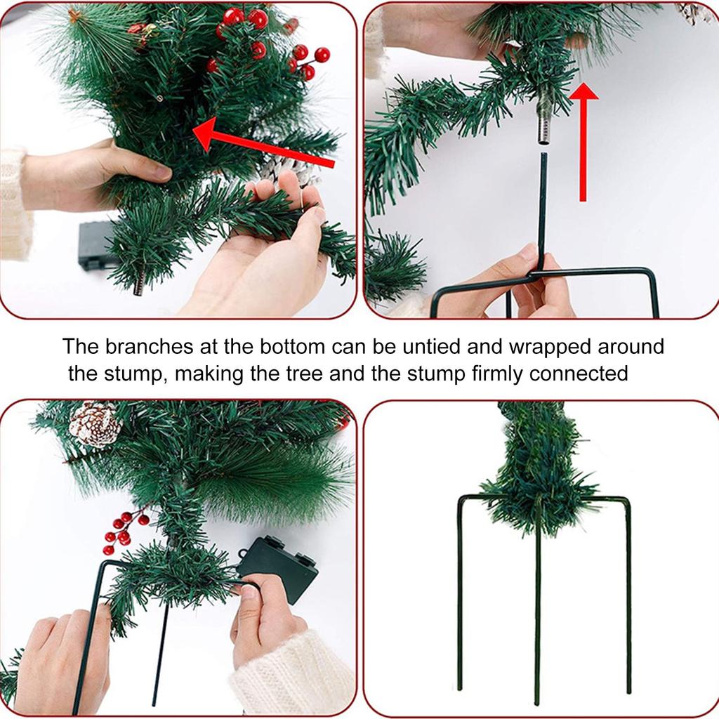 Solar Xmas Tree Garden Stake Lights Outdoor Xmas Tree Lighted Yard Decorations