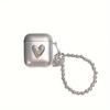 Frosted Silver Heart Pendant for AirPods AirPods1/1AirPods1 Bluetooth Headset Case