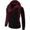 Men's Casual Patchwork Hoodie Jacket - Plus Size