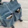 Women's Vintage Commuter Bag Large Capacity Denim Shoulder Bag
