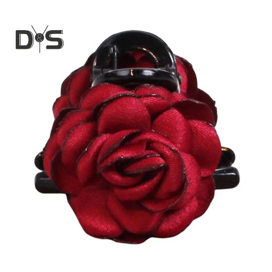 Γυναικείο Κλάμερ Μαλλιών Διπλής Όψης Διακόσμηση Τριαντάφυλλο Δόντια Αντιολισθητικά Κλιπ Μαλλιών Πίσω Μέρος Κεφαλής Κλάμερ Μαλλιών Καρχαρία Διακόσμηση Μαλλιών