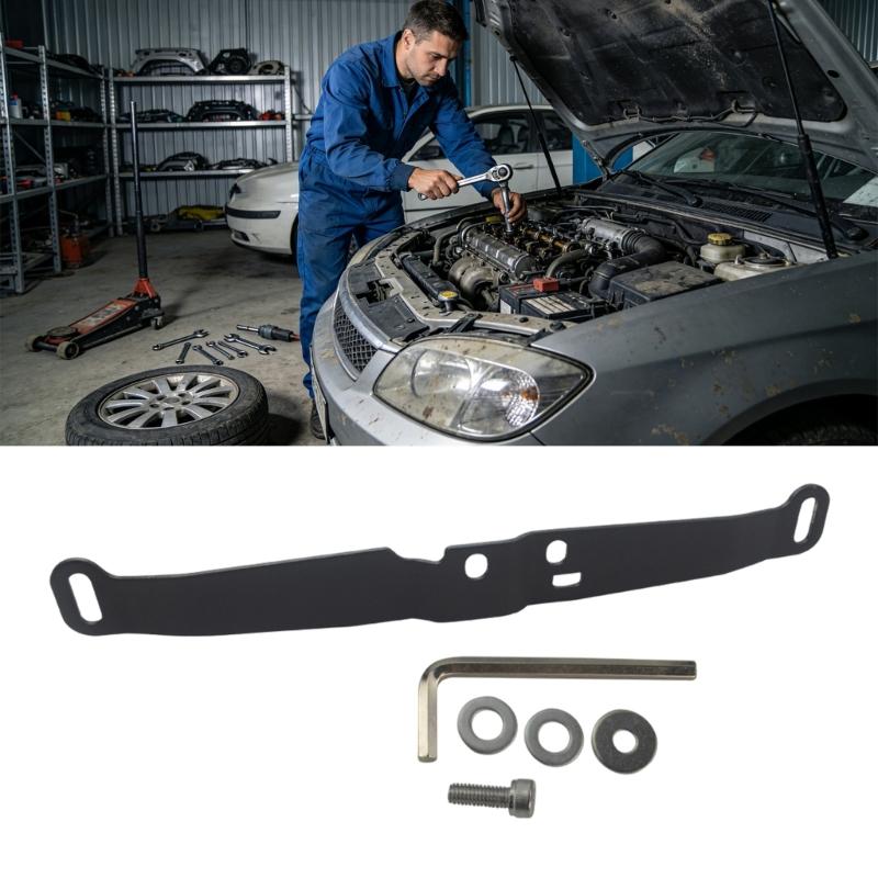 Metal Horn Installation Bracket with Slot and Center Hole Layout, Vehicle-Fit Mounting Support for Horn Replacement Positioning Work