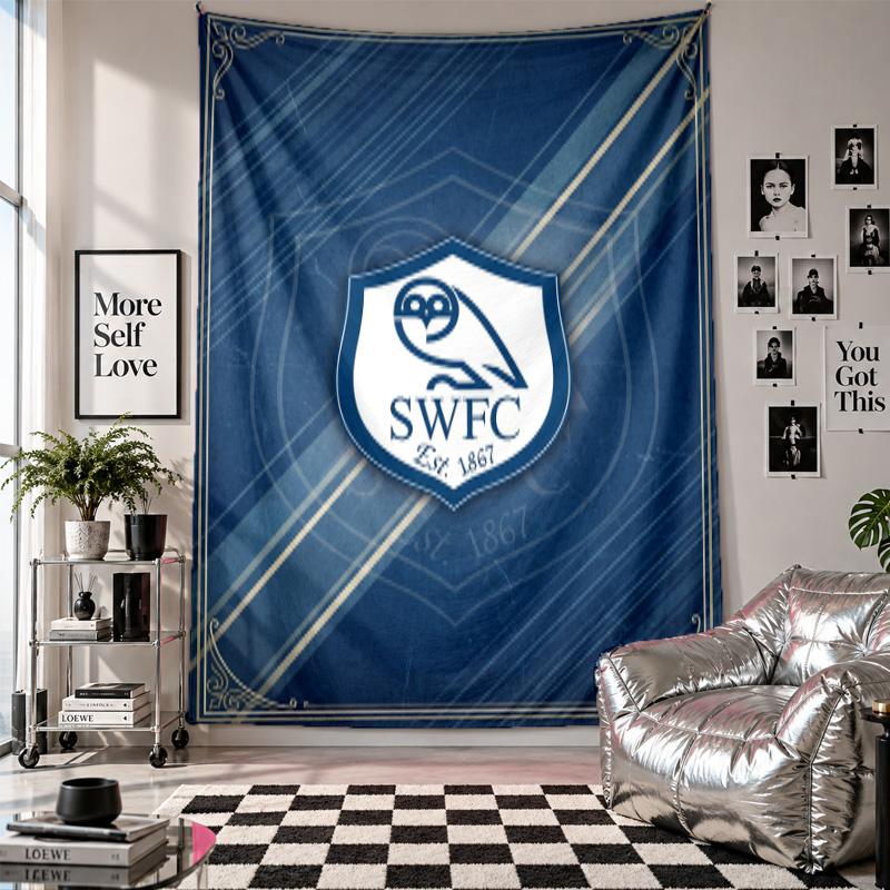 Sheffield Wednesday Wandteppich Heimdekoration Wandbehang Tuch für Schlafzimmer Wohnzimmer Hintergrund