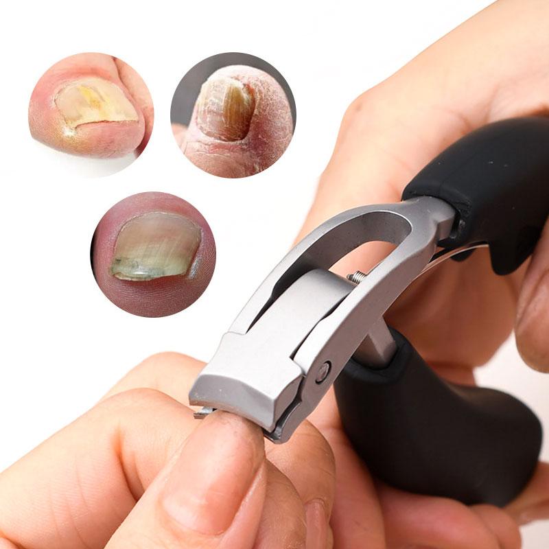 Curved Head Anti-splash Toenail Clippers Large Opening Design Professional Nail Cutter for Thick Hard Toenails Elderly Use