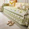 Rutschfest Anti-Falten Doppelseitiger Sofabezug Chenille Stoff Staubschutz Böhmisch Jacquard Pastoral Decke für Bett Couch Stuhl