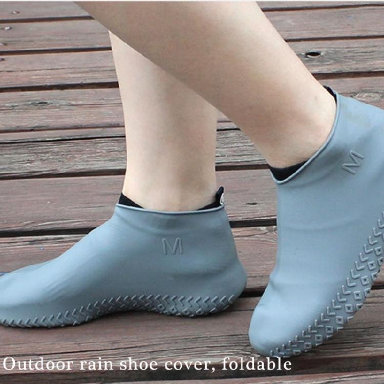 Collapsible Anti Slip Rain Shoe Covers Reusable Silicone Design Full Coverage Shoe Protectors For Hiking Daily Use