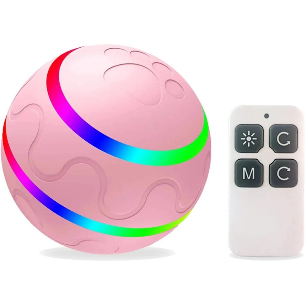Interactive Dog Toy Ball with Remote Control,Made of Natural Rubber,Wicked Ball,Jumping Activation Automatic Rolling Ball Toys