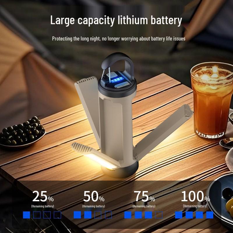 Cross-Border Foldable LED Camping Light with Hook