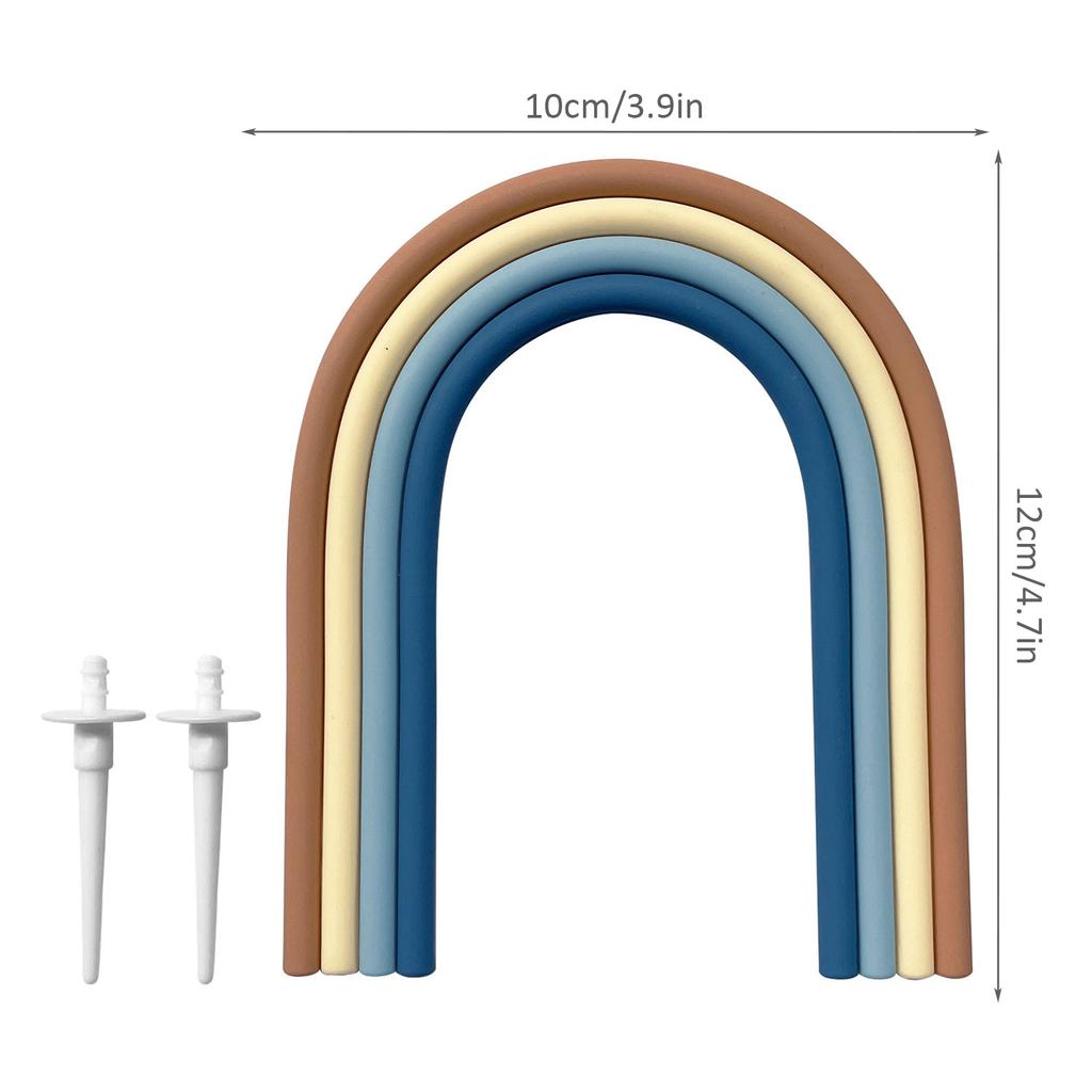 Rainbow Cake Topper Boho Birthday Cake Balls Decorations, Cake Toppers with Rainbow blue Balls for Birthday Party Decorations