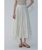 Bobeu Crinkle Ruffle Long Skirt_Ivory_7156235004