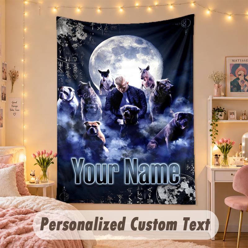 Custom Personalized Tapestry,Kontra K Print Custom Name Text Wall Art Hanging for Bedroom