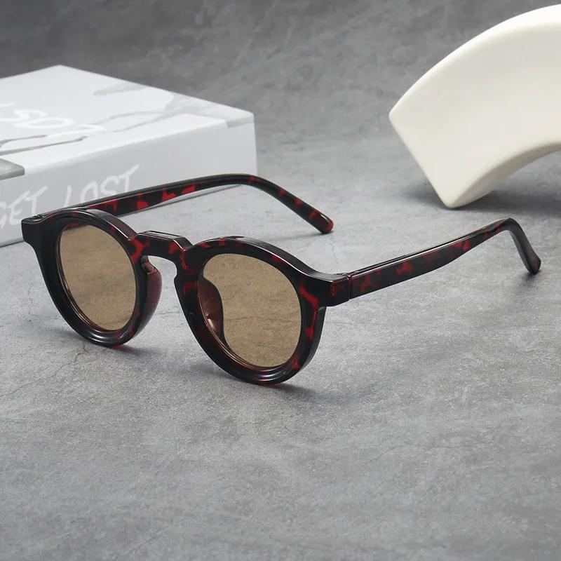 Neu Vintage Kleine Fassung Runde Sonnenbrille Damen Für Herren Männlich Luxusmarke Designer Beliebt Steampunk Hip Hop Sonnenbrille Uv400