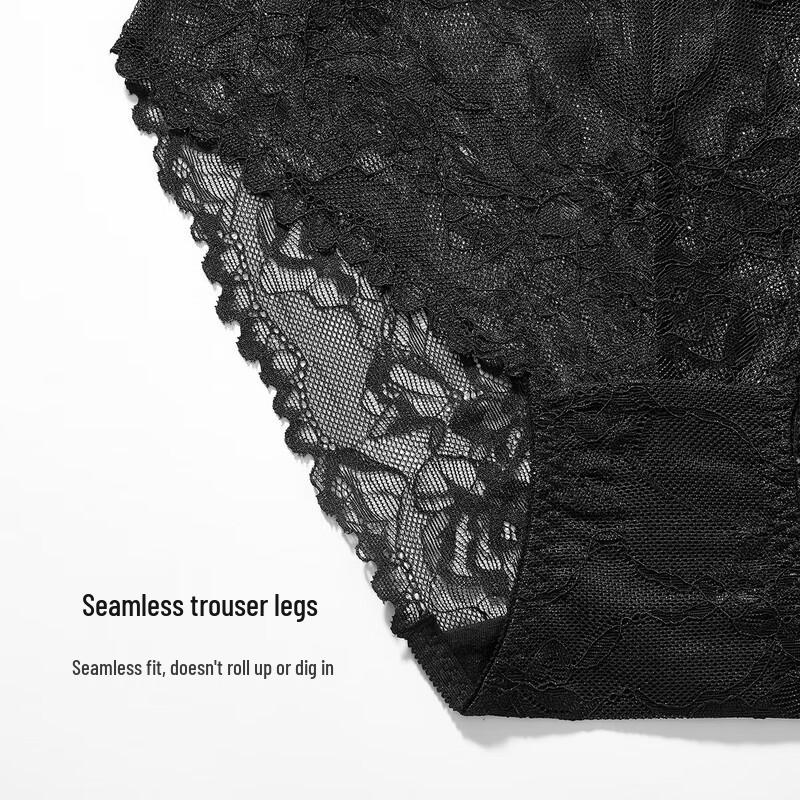 Audifen Women's Lace Mid-Waist Panties