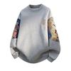 Plus Size Ethnic Style Embroidered Men's Hoodie - Autumn/Winter Retro Round Neck, Velvet, Long Sleeve, Enlarged Fit