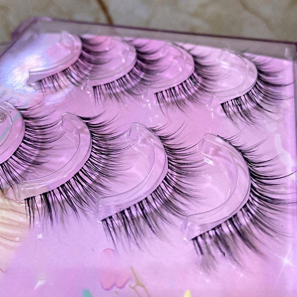 

4 Pairs Realistic Makeup Tools Natural False Eyelash Set Reusable False Eyelashes Girl
