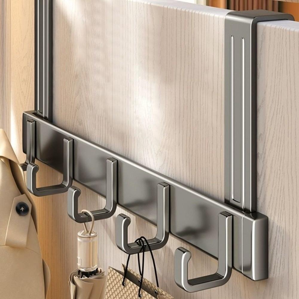 Crochet de porte gain de place Anti-rouille Robuste Porte-manteau de porte Crochets pour porte d'armoire sans perçage Accessoires de cuisine et de salle de bain