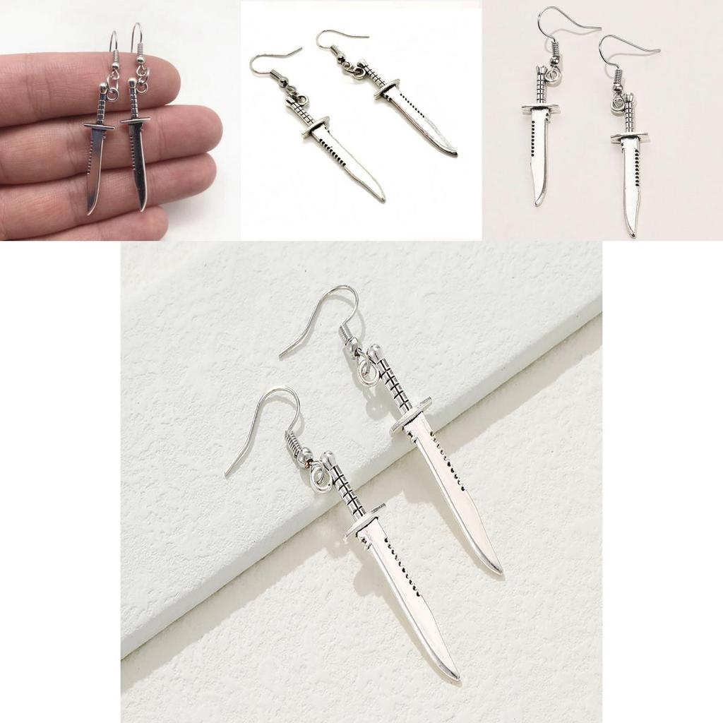 Stylish Oversized European American Sword Earrings Statement Jewelry 2021