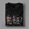 Tančící kostra Šťastný Halloween Lebka Pánské bavlněné tričko Novinka Tričko O-výstřih Krátký rukáv Letní topy