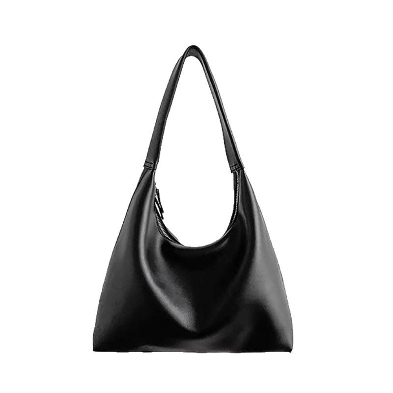 Brown Bags Ladies Commuter Large Capacity One Shoulder Underarm Bag Autumn Winter Vintage Soft Leather Holder