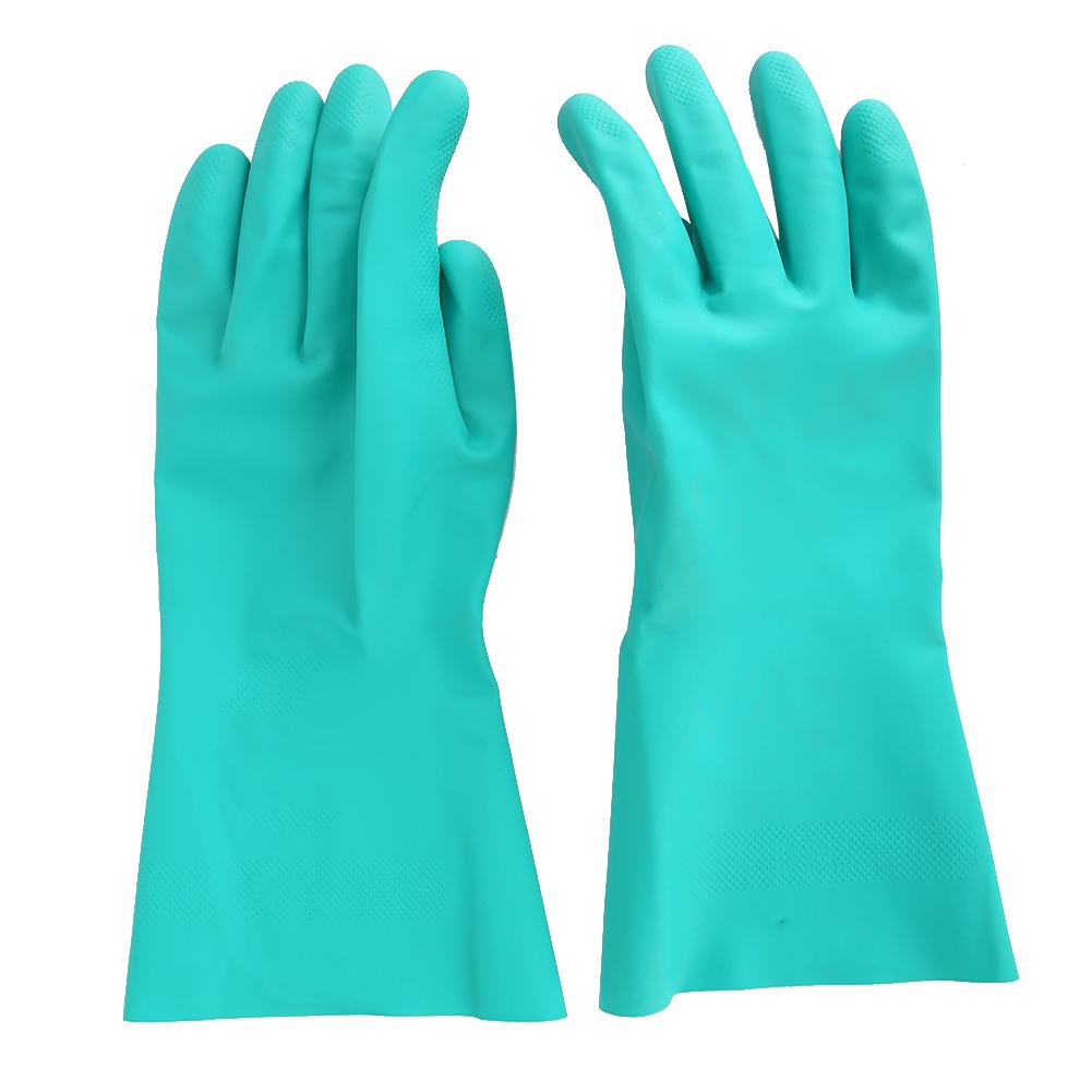 3 Pairs of Chemical Resistant Protective Safety Nitrile Rubber Work Gloves Industrial Hand ProtectorL