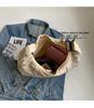 2026 Early Spring Women's Large Capacity Dumpling Crossbody Bag - Simple Down Cotton Jacket Style, Korean Casual Shoulder Bag