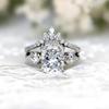 Three Heroes Crown Rhinestone Zircon Women's Ring Set - European & American Light Luxury Style