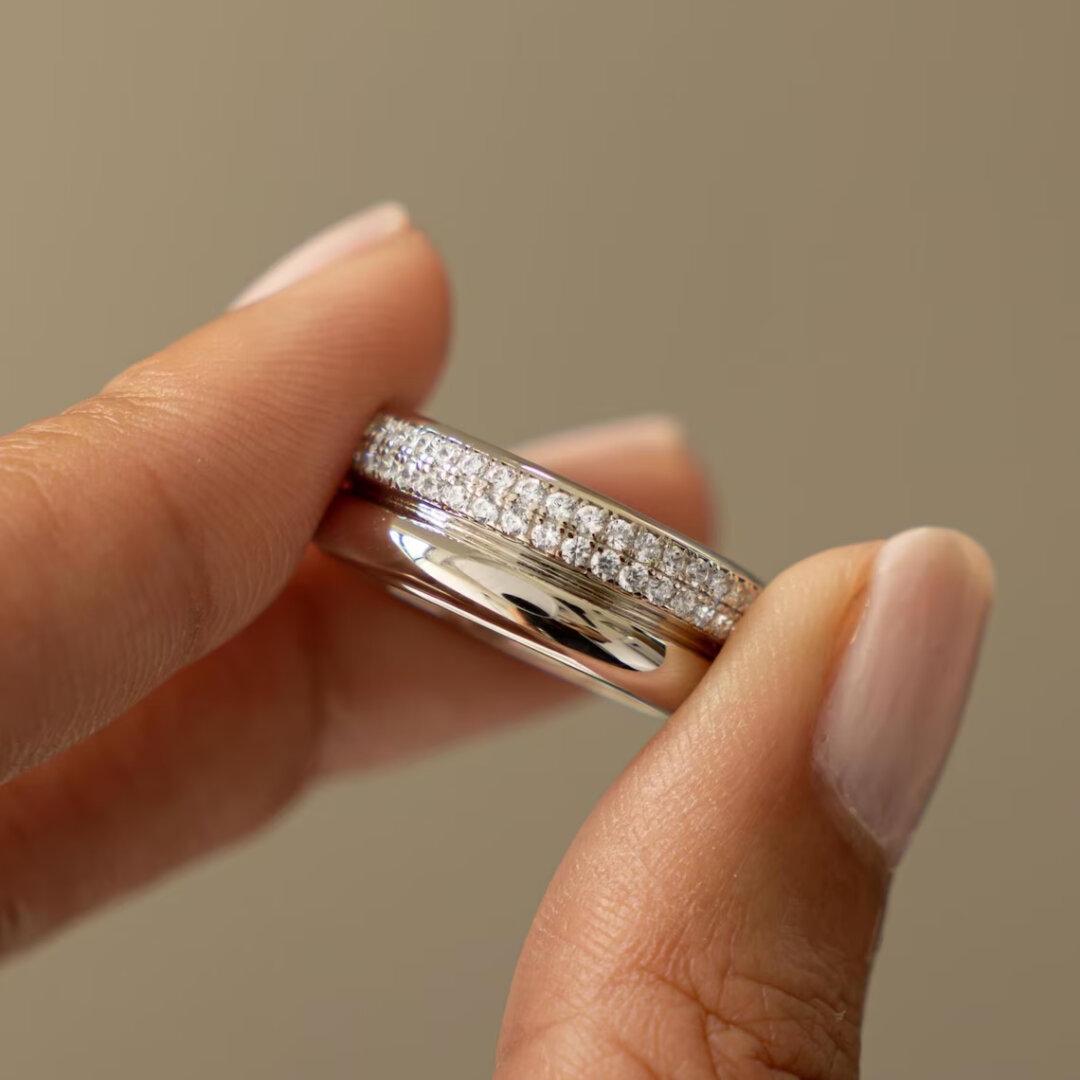 

925 Silver Plated Fashion Wedding Ring For Women Micro Paved Cubiz Zircon Finger Rings Female Engagement Jewelry 6