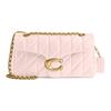 Tabby 26 Gold Klassische Logo-Schnalle Leder Umhängetasche Mittel Rosa Damen Umhängetasche CP150-B4B5