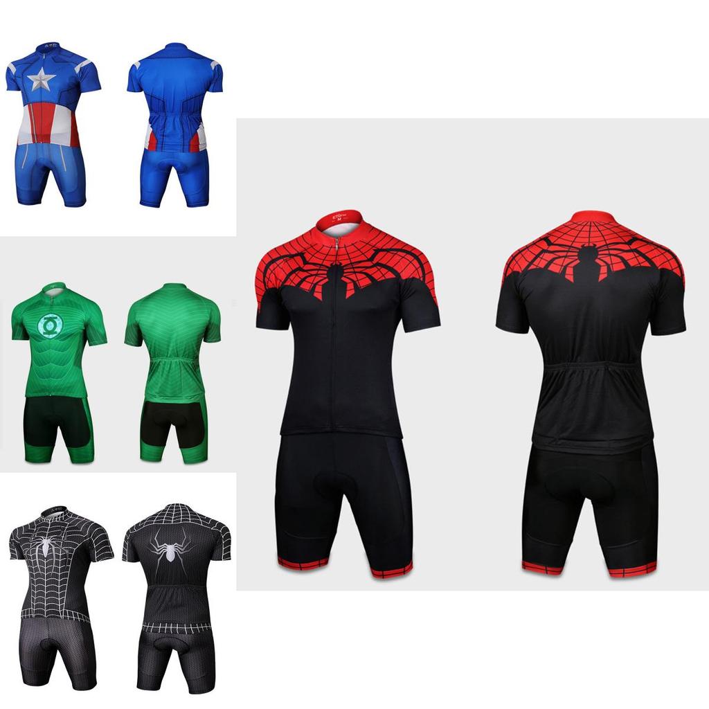 Hochwertiges DC-Superhelden-Film-Cosplay 3D-Radtrikot-T-Shirt für Herren