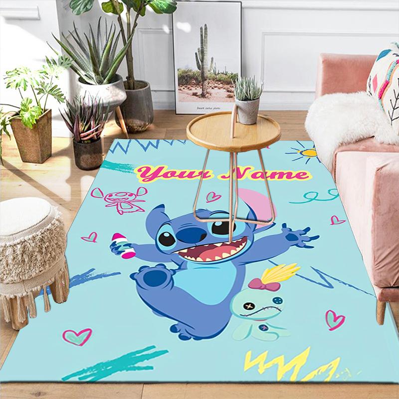 Custom 1Pc Lilo Stitch Adventure Rug Office Carpet Indoor Outdoor Entrance Doormat Nonslip Soft And Comfortable Living Room D916267