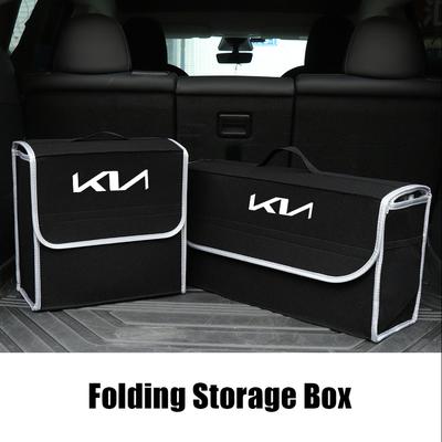 KWTU7 Car Organizer Trunk Leather Storage Bag Stowing Tidying Box For Rio Ceed Sportage Cerato Soul Sorento Picanto Optima Fort
