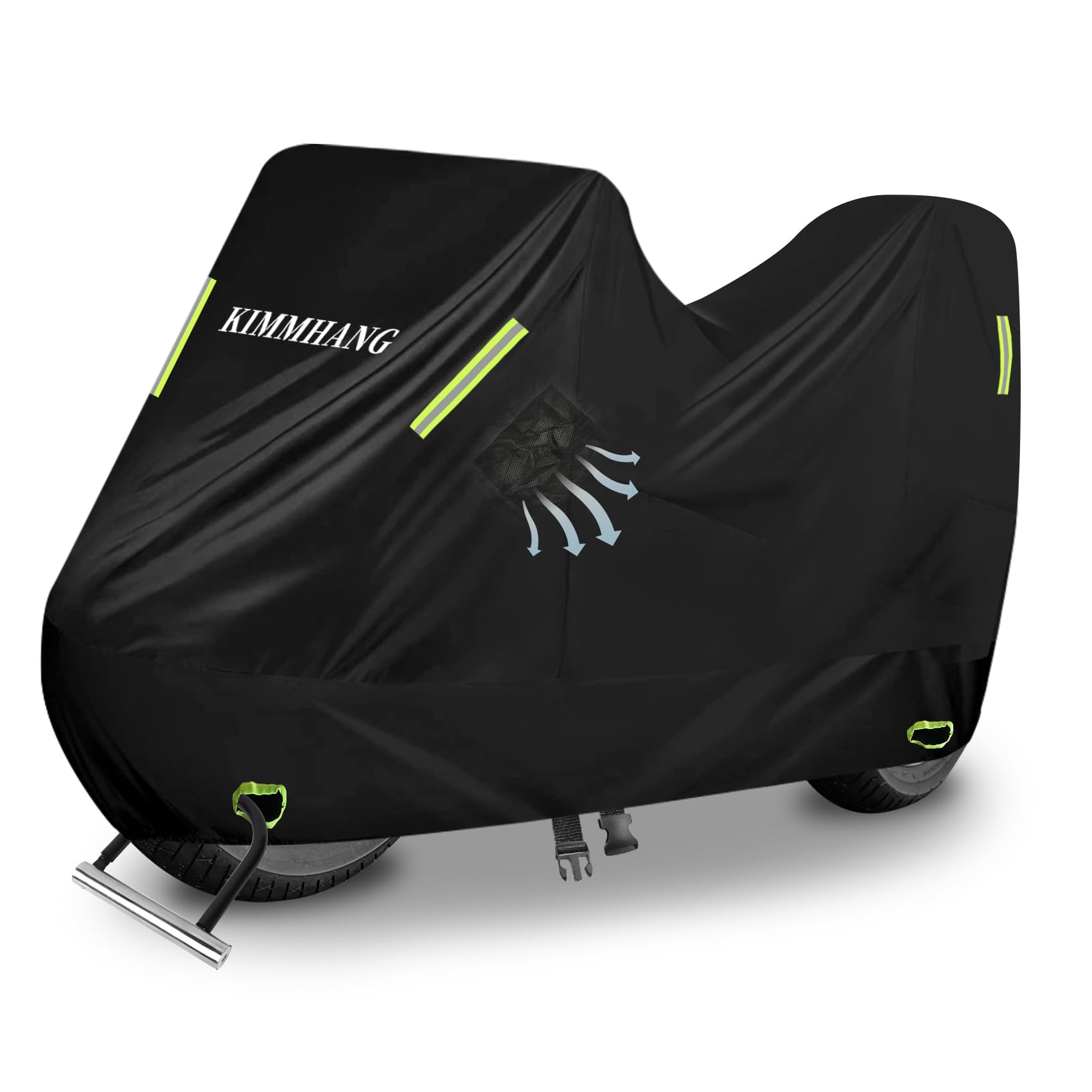 

Motorcycle Cover, 420D Extra Thick, Box Compatible, Double Side Vents, Car Body Cover, Tear XL чёрный