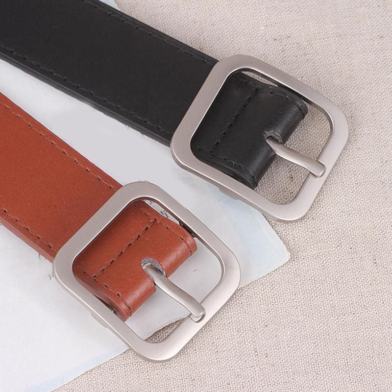 1Pc Pu Leather Belt For Women Square Buckle Pin Buckle Jeans Belt Ladies Belt Female Waistband