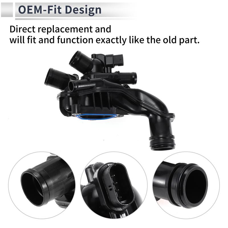 X Autohaux Engine Coolant Thermostat Housing Assembly for CITROEN C4 DS3 DS4 DS5