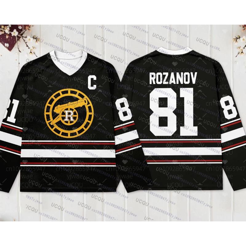 Maglia Hockey Rivalità Riscaldata Sportswear Donna Uomo Moda Traspirante Maniche Lunghe T-shirt Oversize Scollo a V T-shirt cosplayTop