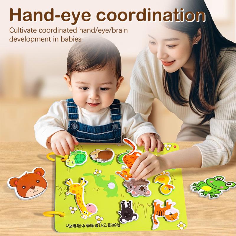 Çocuk Erken Eğitim Sessiz Meşgul Yapıştırma Kitabı Kendin Yap Yapboz Çıkartma Montessori Oyuncak Tekrarlanan Yapıştırma Sessiz Kitap Oyuncakları Bebek Hediyesi