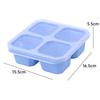 4 Grid Snack Containers Reusable Meal Prep Lunch Containers Portable for Kids and Adults Home Snack Storage Bottles Kitchen Tool