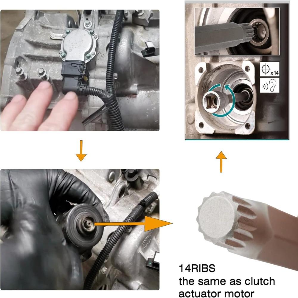 1pc Steel Clutch Motor 1/4dr Unlock Tool Car Accessories Parts Actuator Reset Tool  For Car