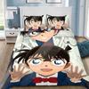 Anime Detective Conan Cartoon Bedding Set,Duvet Cover Bed Set Quilt Cover Pillowcase,King Queen Twin Size Boys Girls Adults