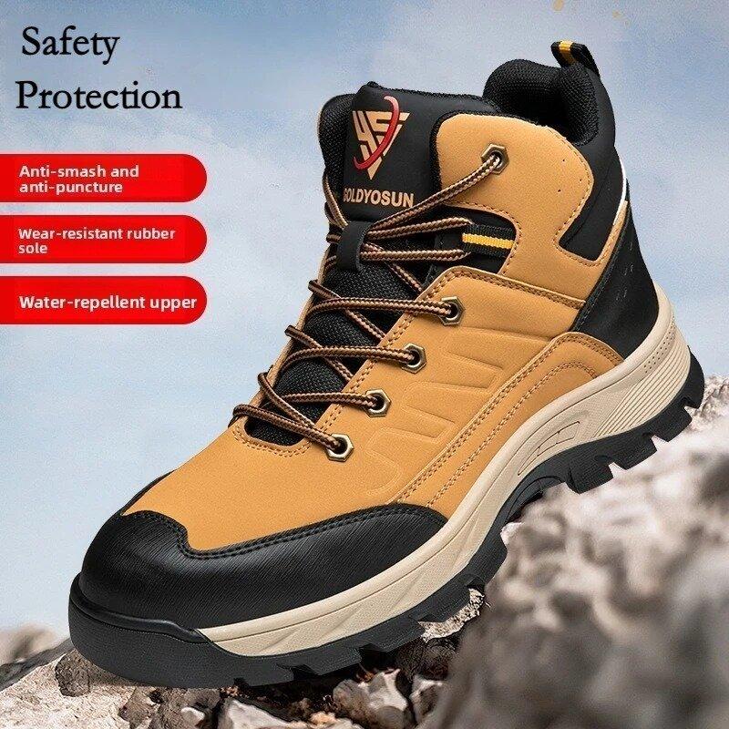 Waterproof Safety Shoes for Men Steel Toe Safety Boots Non Slip Safety Sneakers Anti Puncture Industrial Construction Work Boots