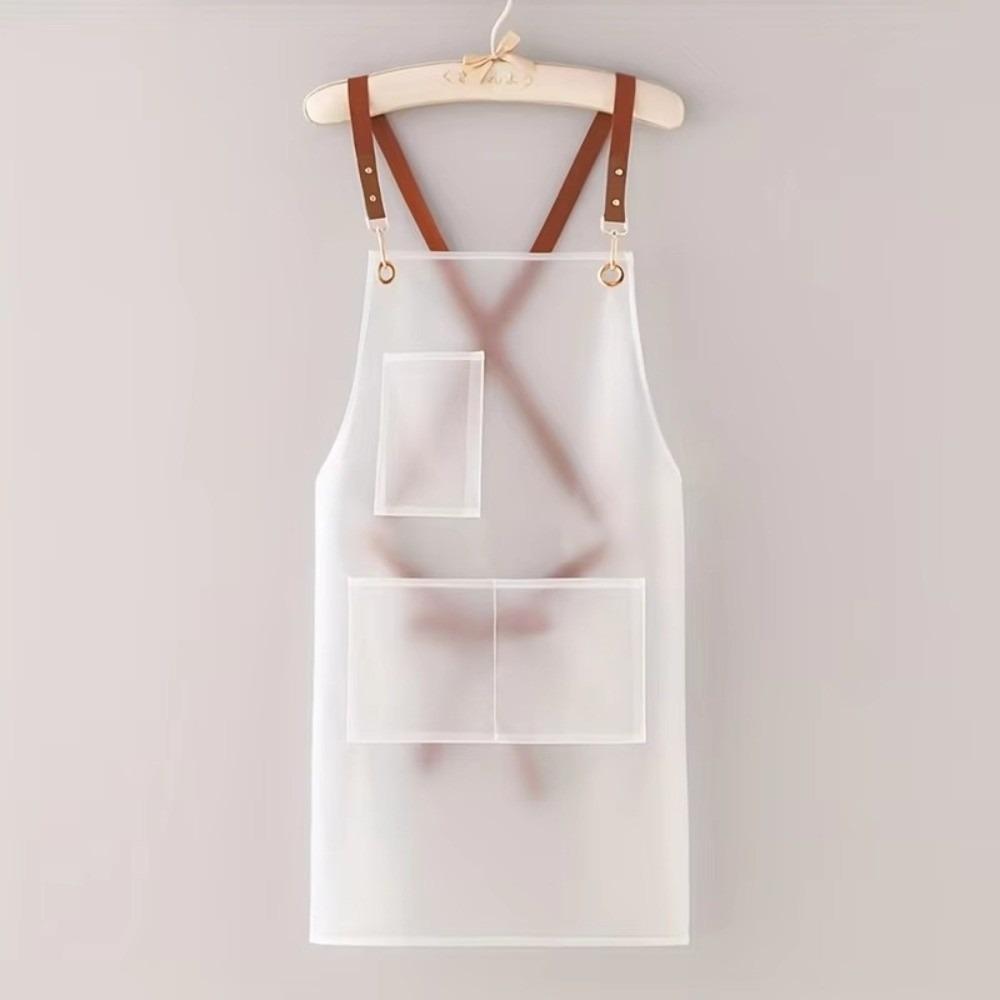 Oil-proof TPU Apron Transparent Cooking Apron Korean Work Clothes for Coffee Cooking